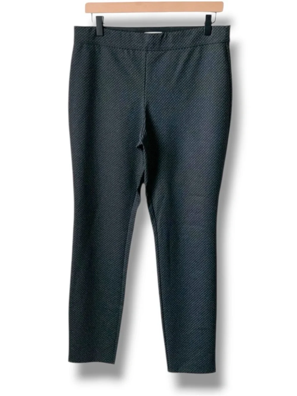 MAX STUDIO Patterned Ponte Leggings Gray Large